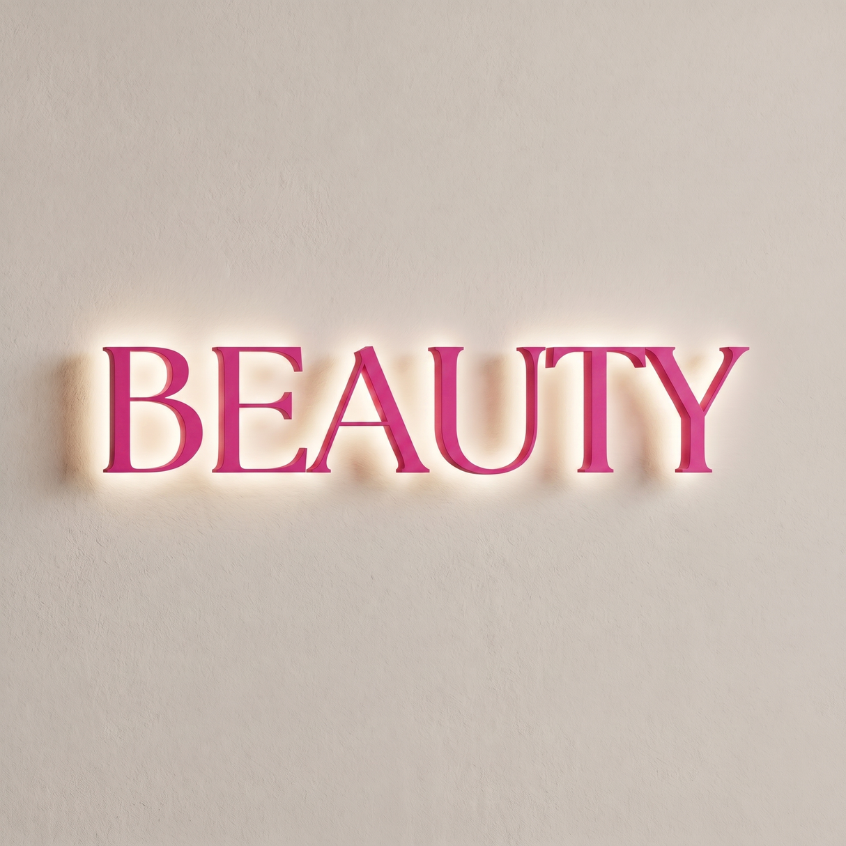 Beauty Backlit Letter Sign