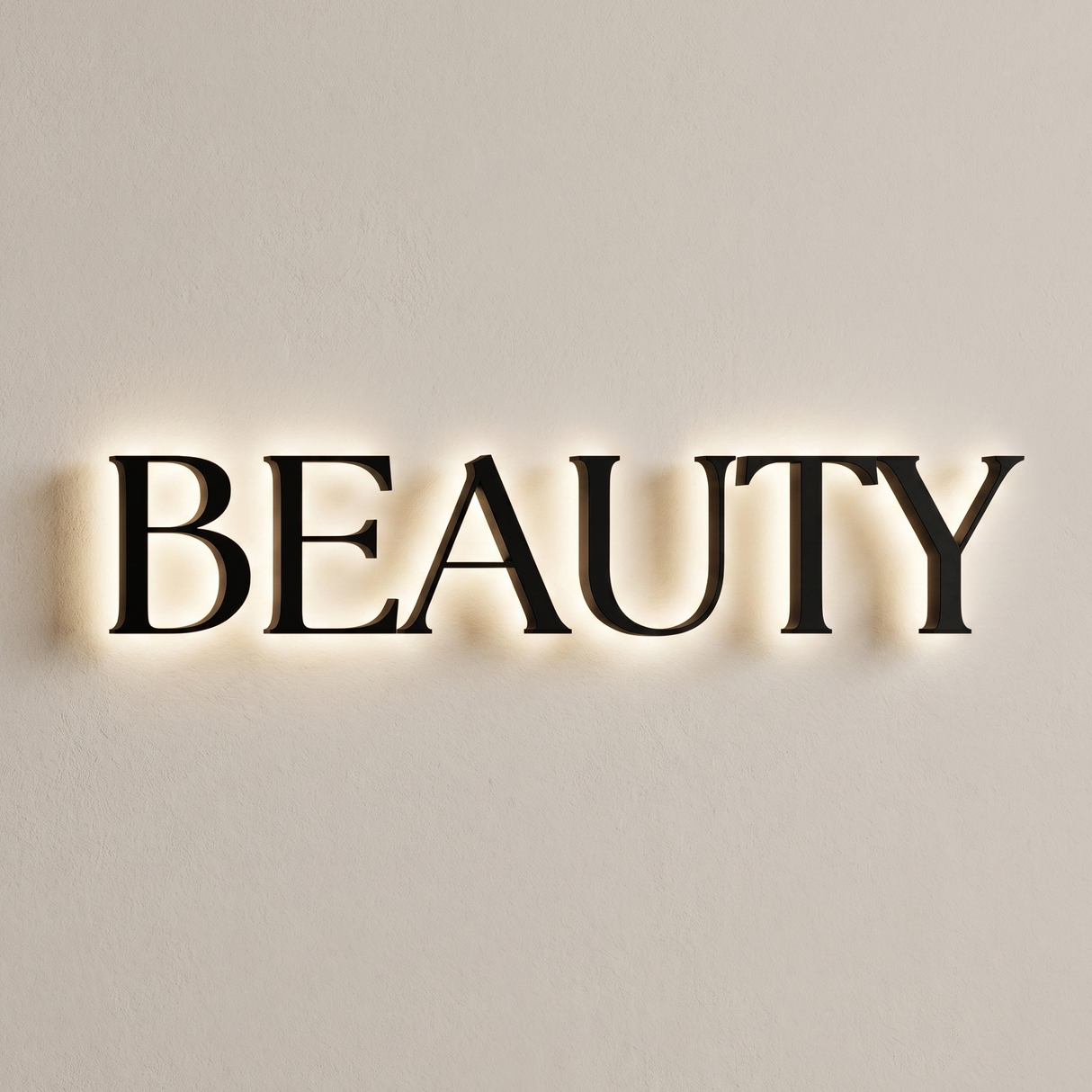 Beauty Backlit Letter Sign