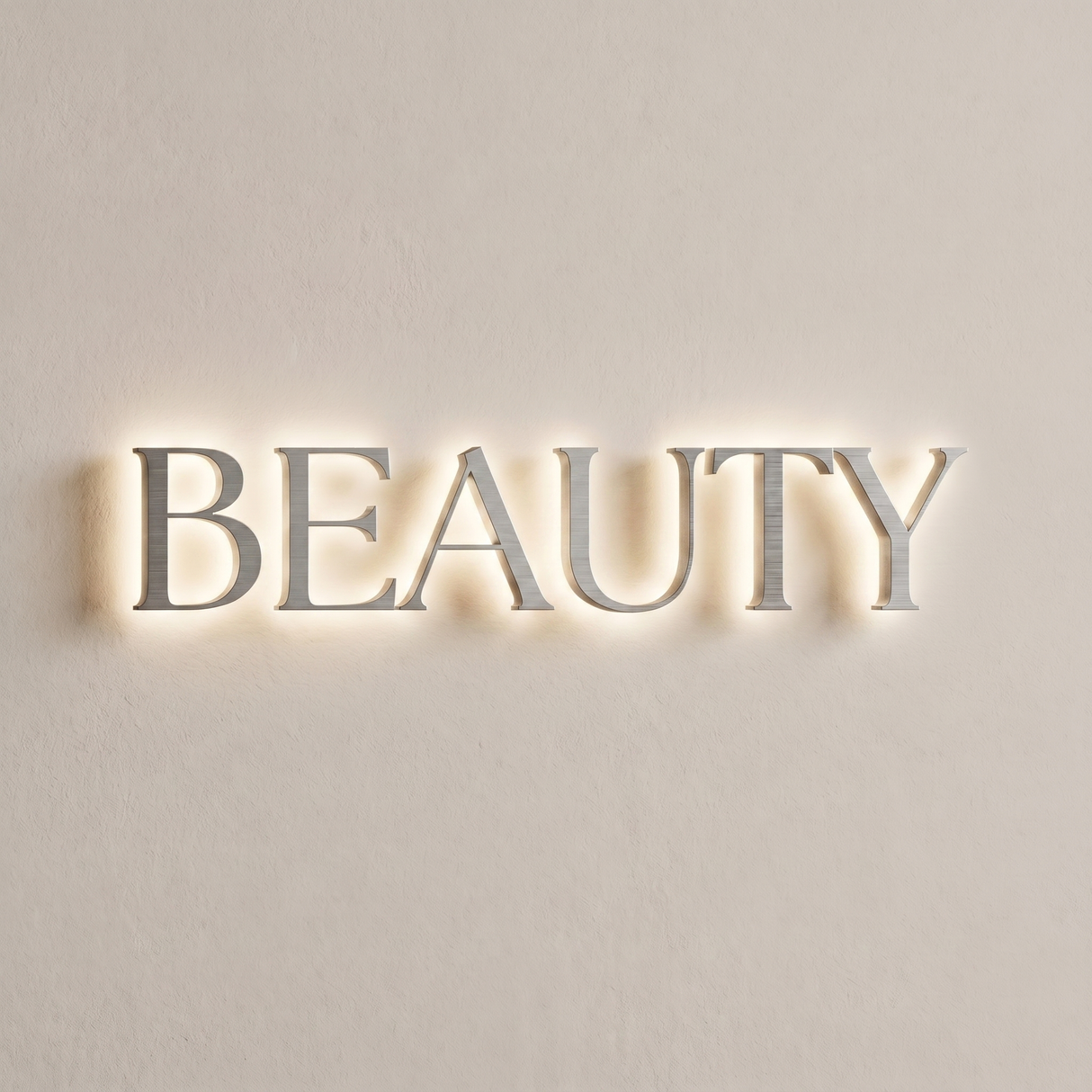 Beauty Backlit Letter Sign