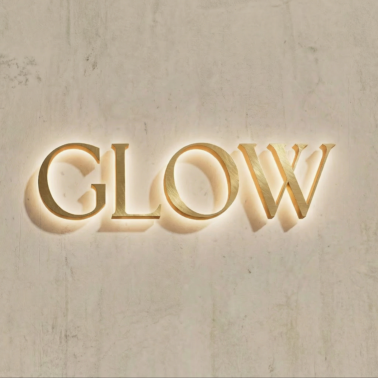 Glow Backlit Letter Sign