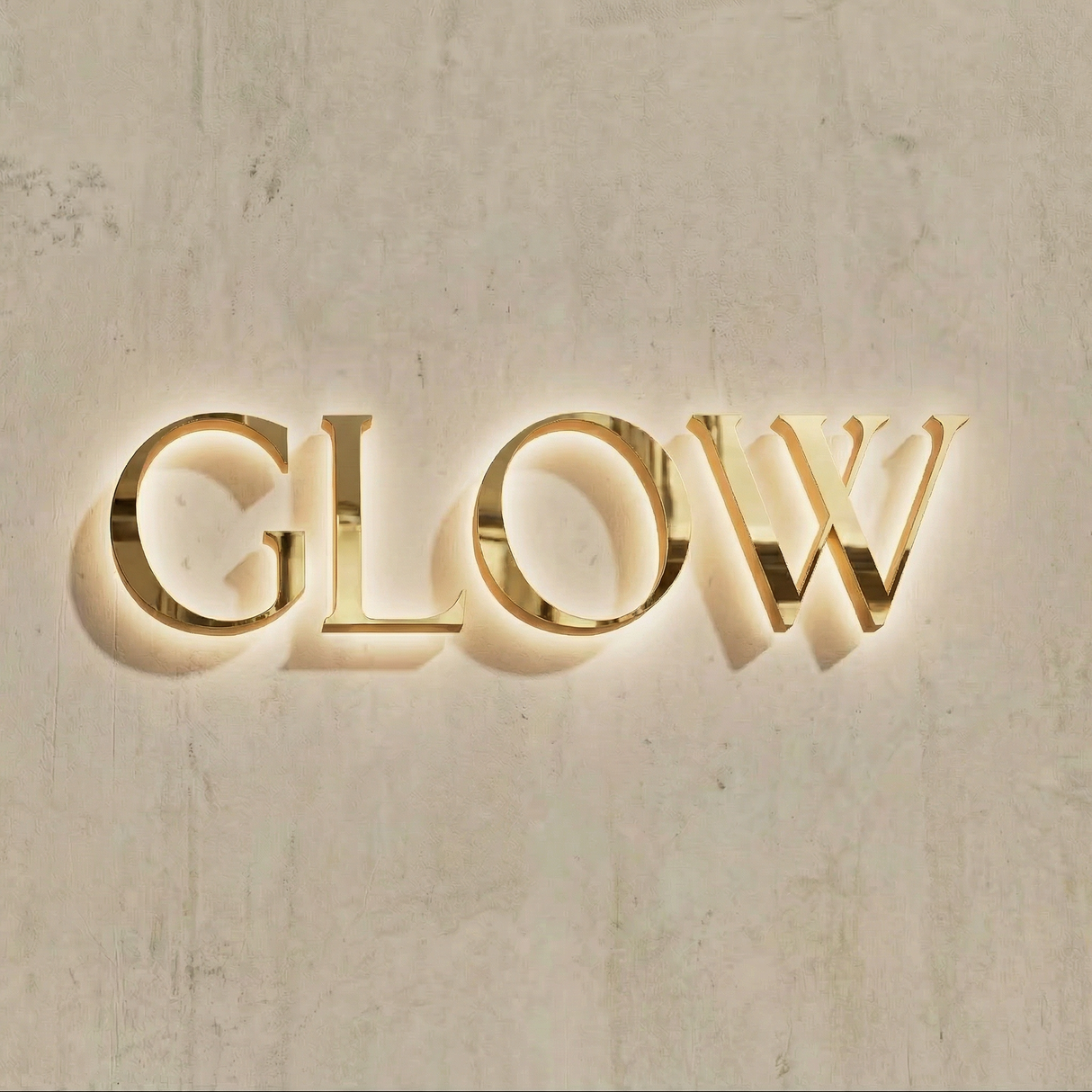 Glow Backlit Letter Sign