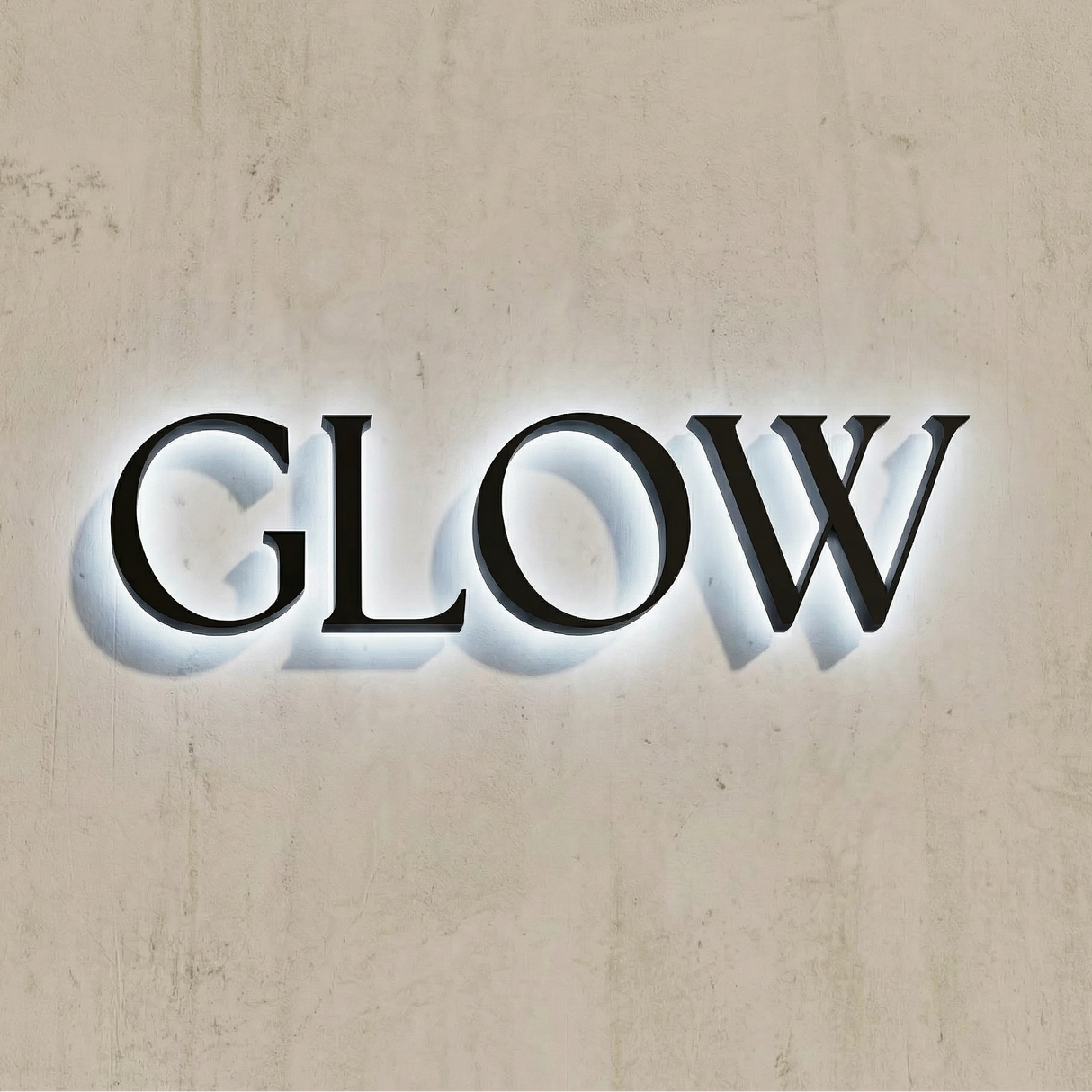 Glow Backlit Letter Sign