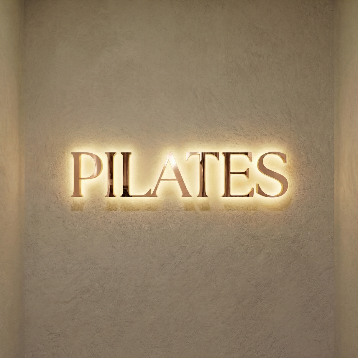 Pilates Backlit Letter Sign