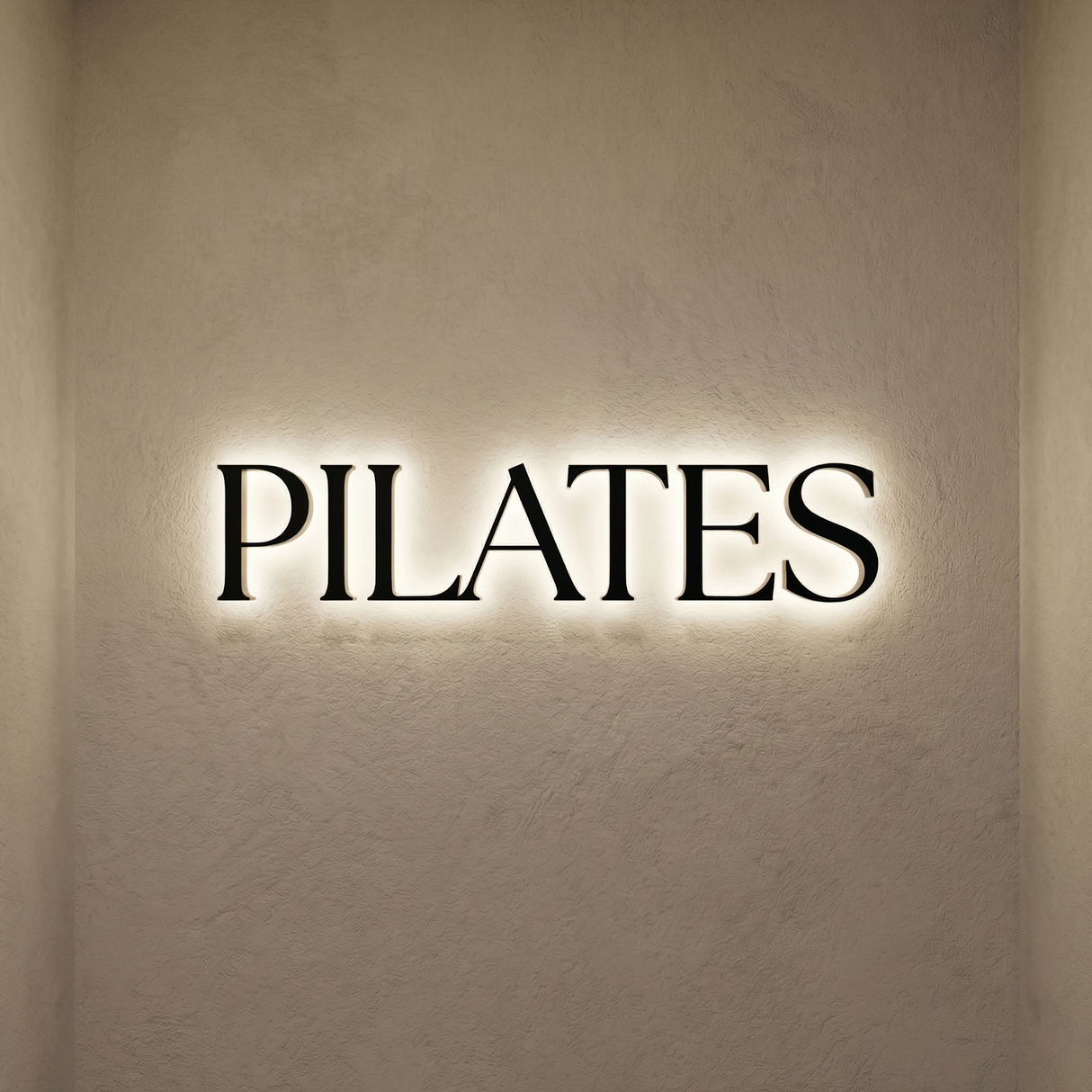 Pilates Backlit Letter Sign