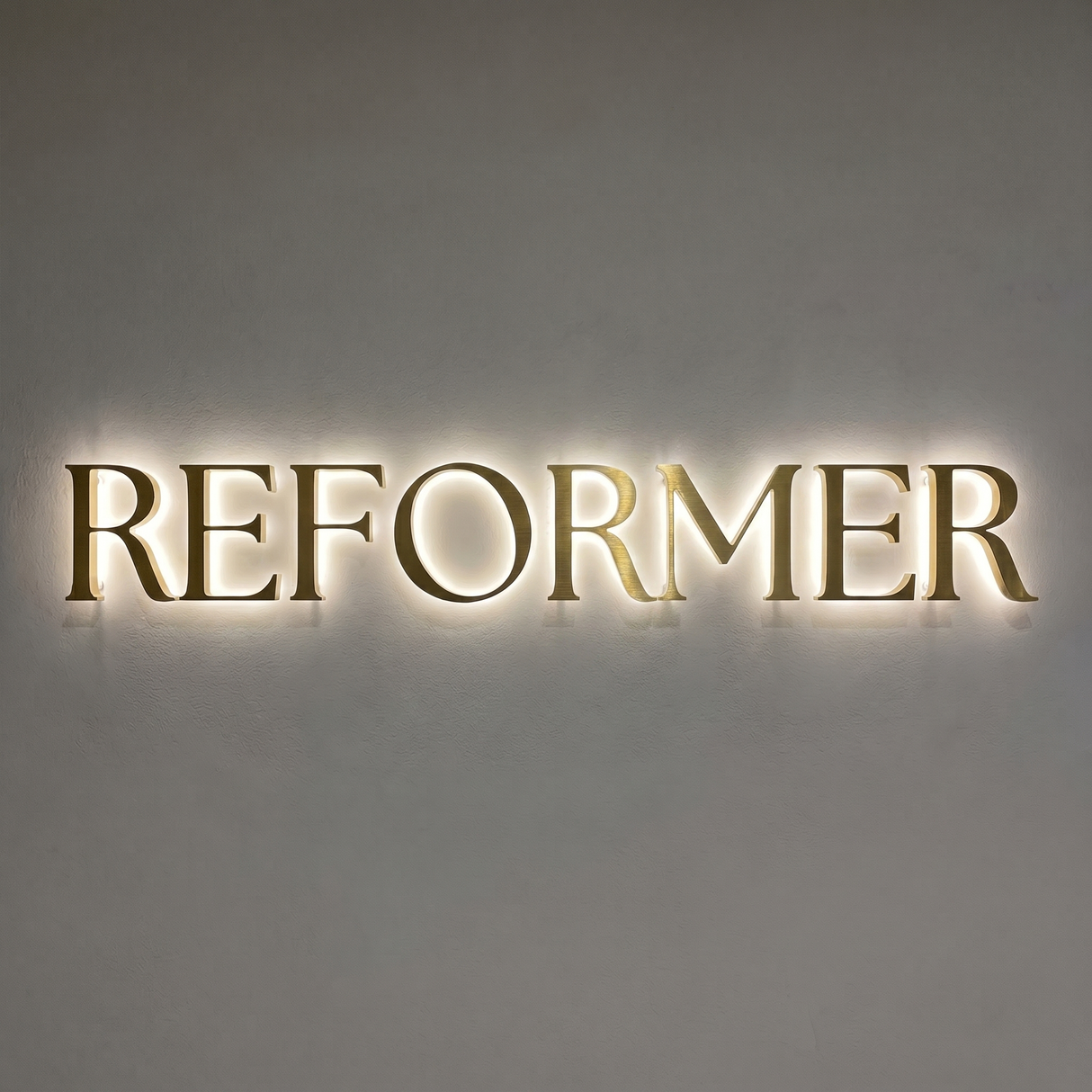 Reformer Backlit Letter Sign