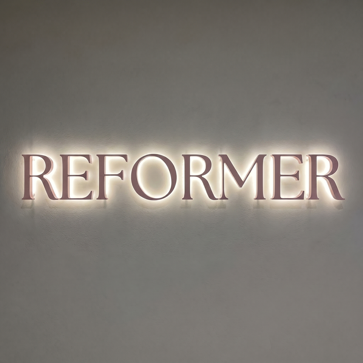 Reformer Backlit Letter Sign