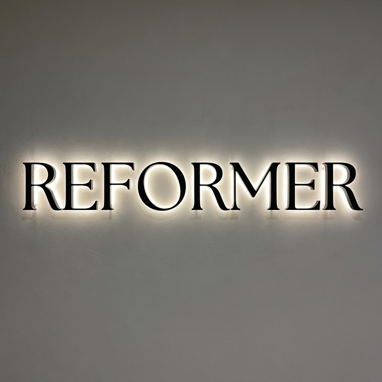Reformer Backlit Letter Sign