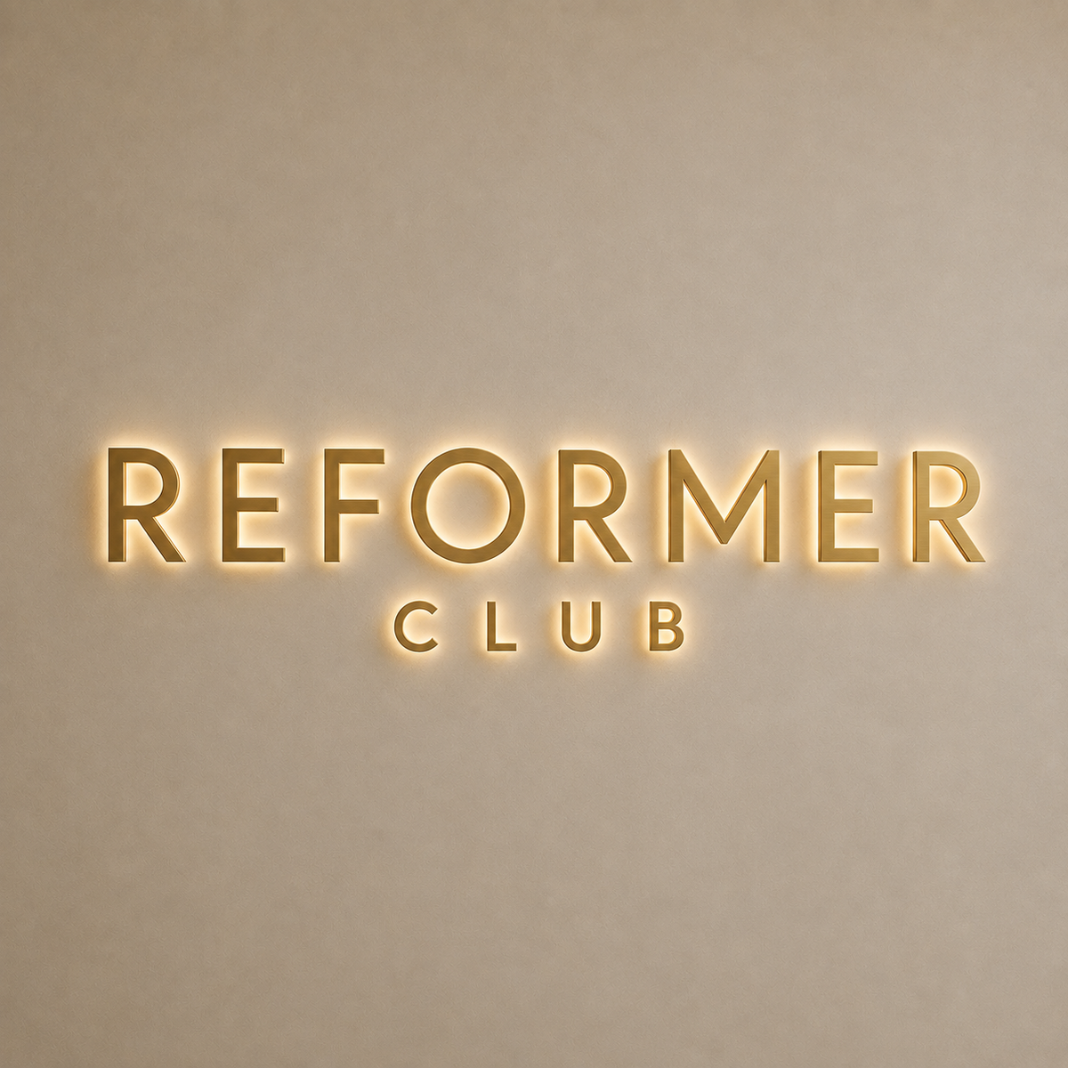 Reformer Club Backlit Letter Sign