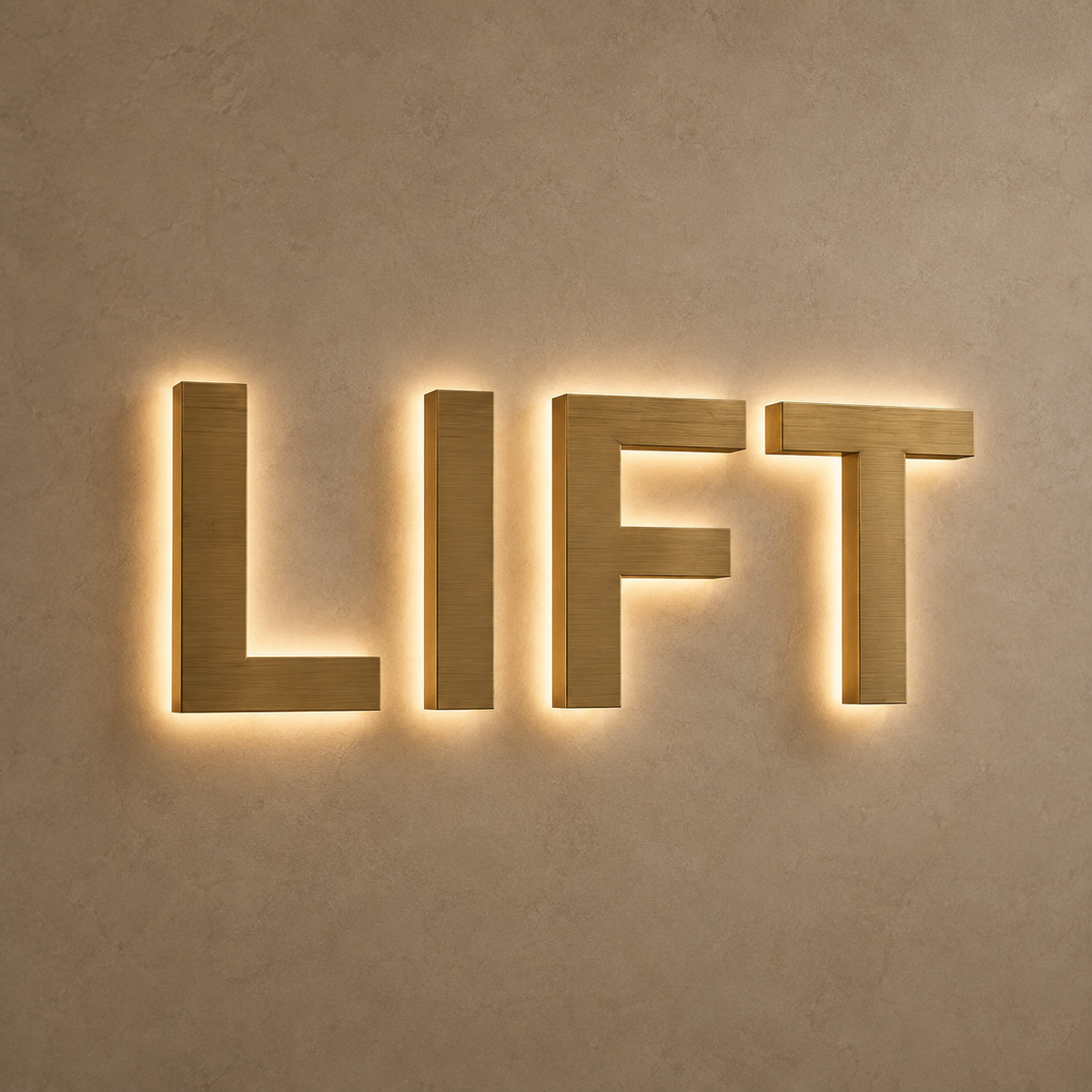 Lift Backlit Letter Sign