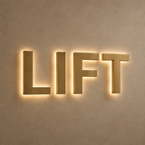 Lift Backlit Letter Sign