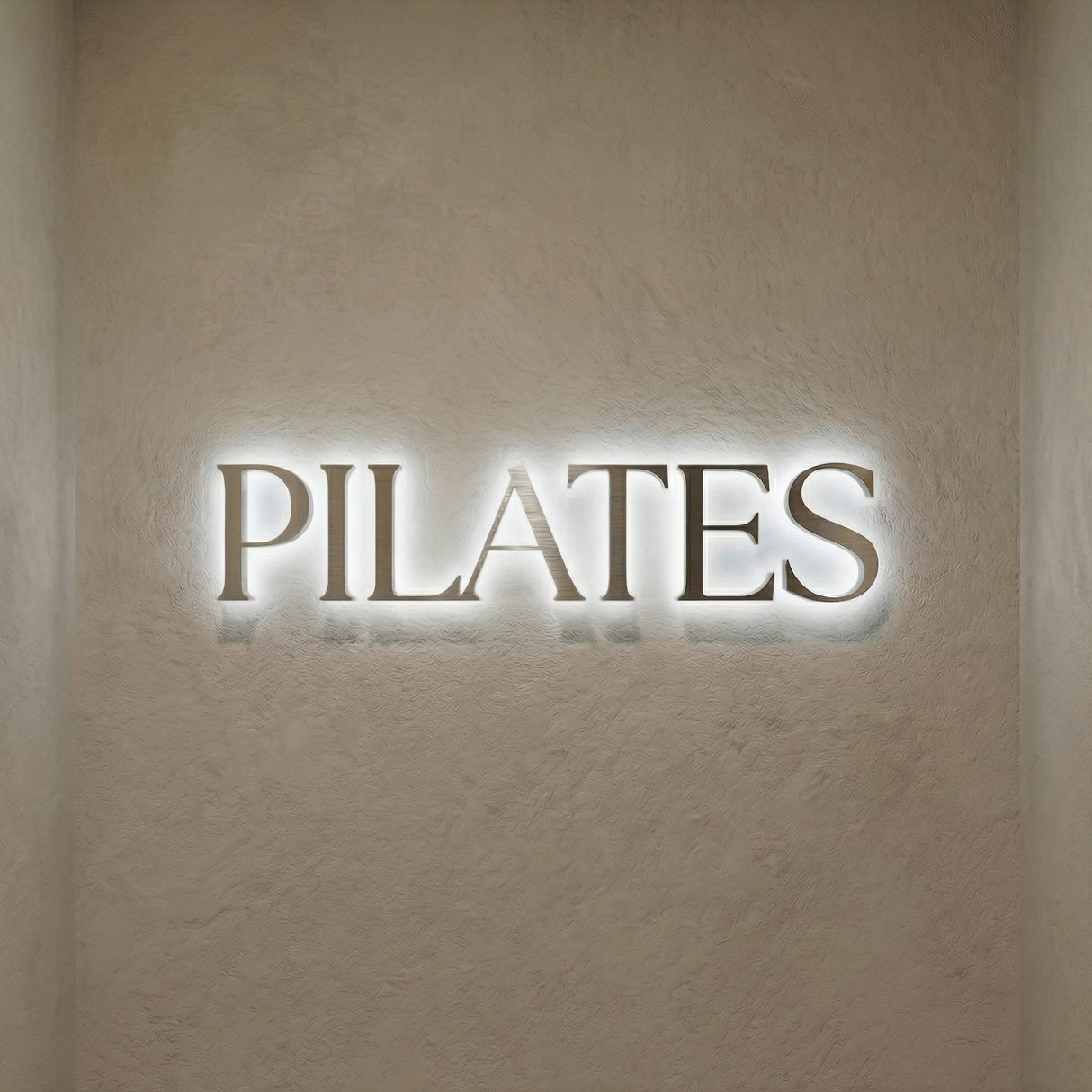 Pilates Backlit Letter Sign