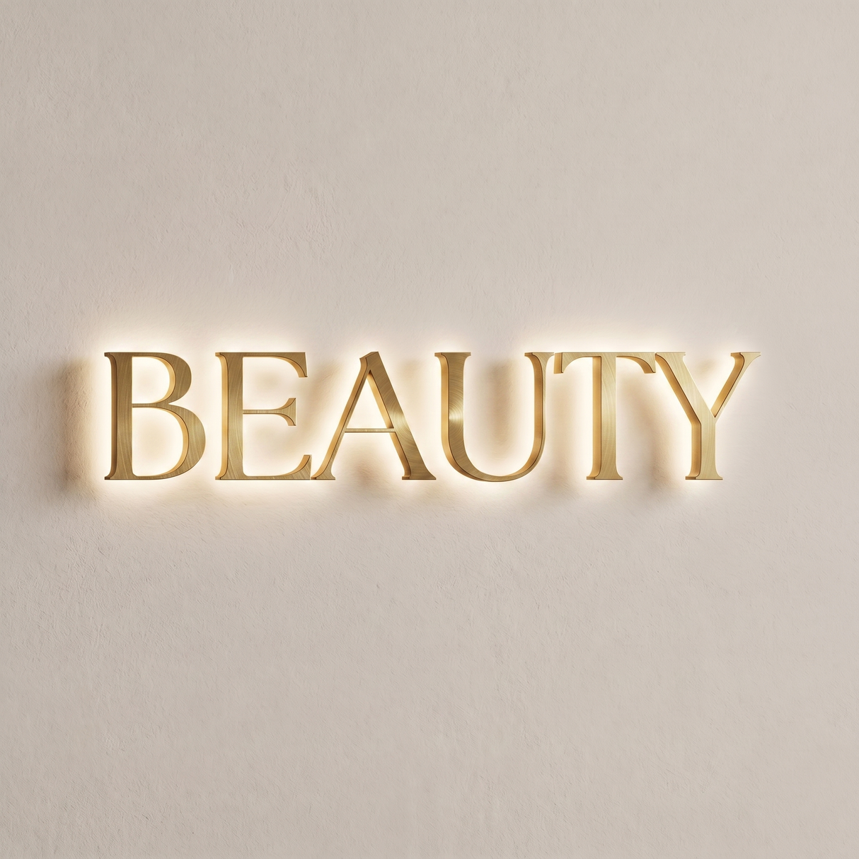 Beauty Backlit Letter Sign