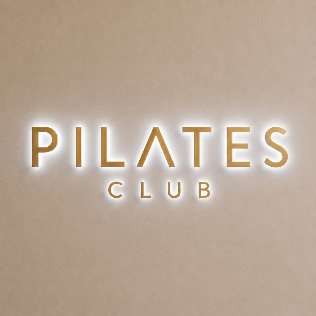 Pilates Club Backlit Letter Sign