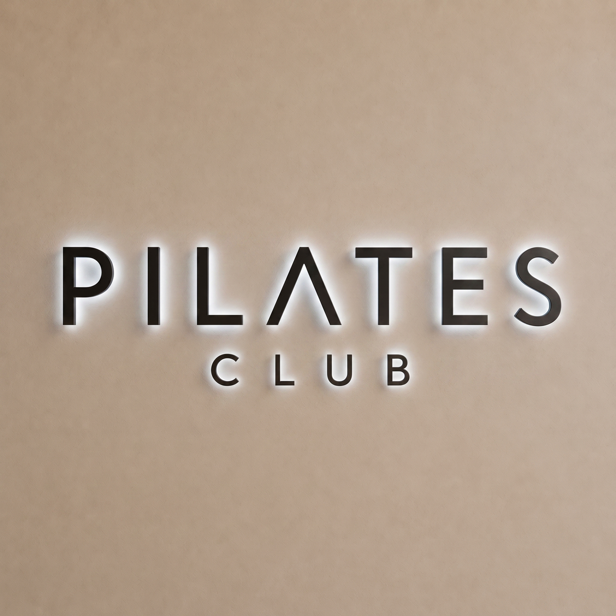 Pilates Club Backlit Letter Sign