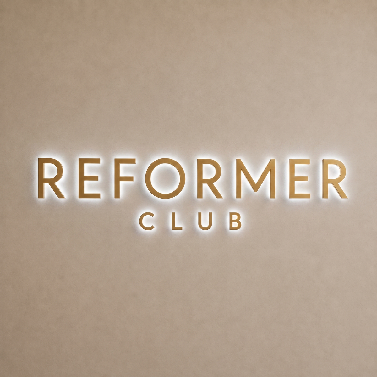 Reformer Club Backlit Letter Sign