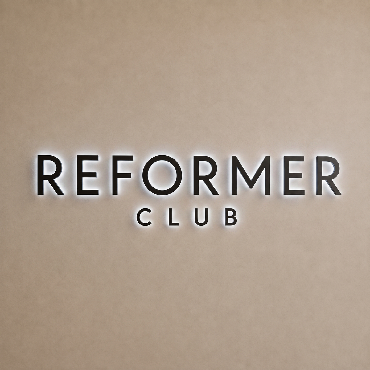 Reformer Club Backlit Letter Sign