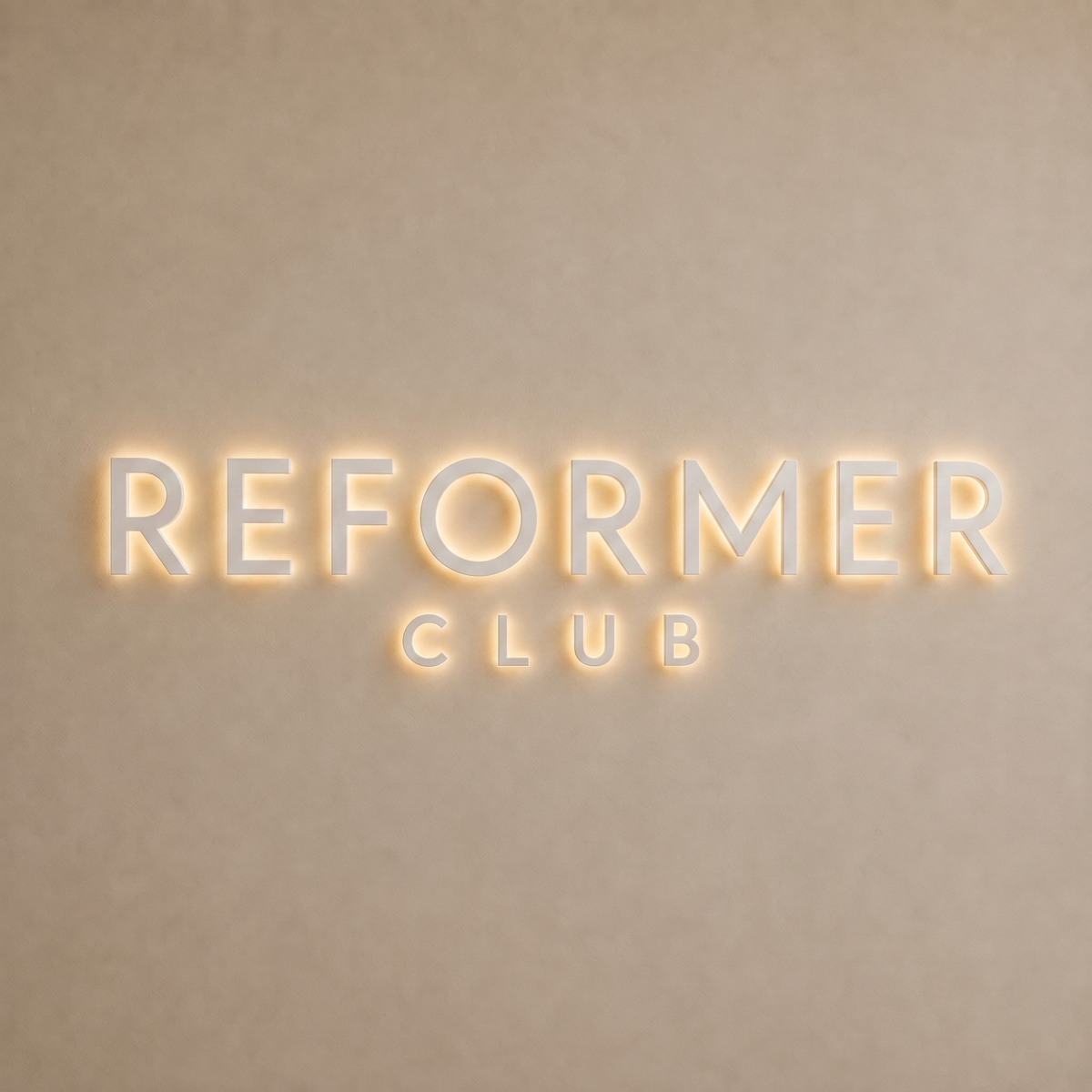 Reformer Club Backlit Letter Sign