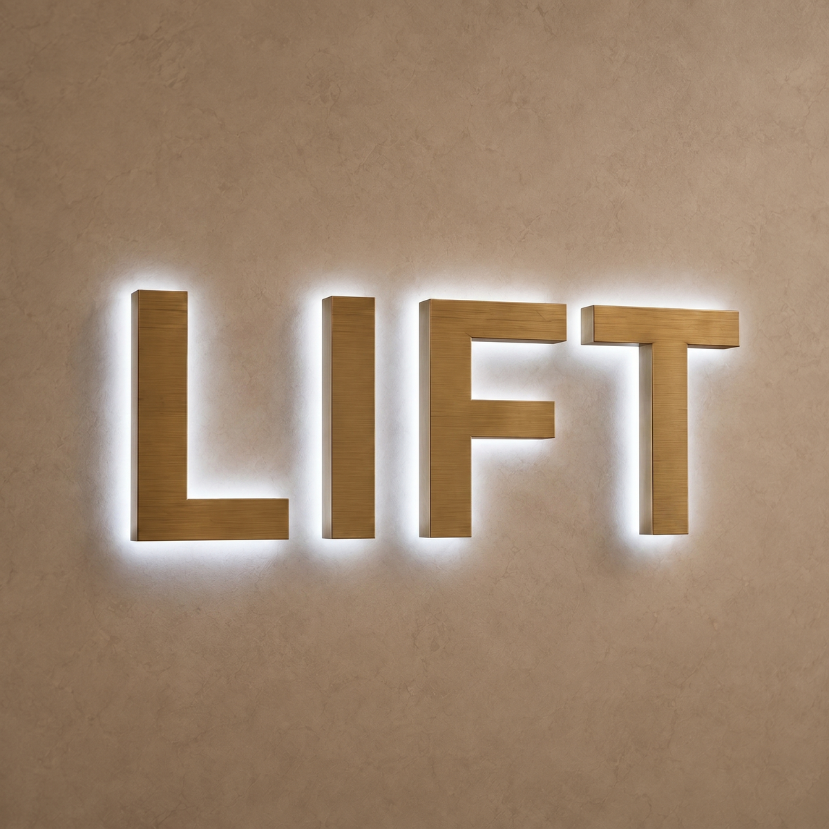 Lift Backlit Letter Sign