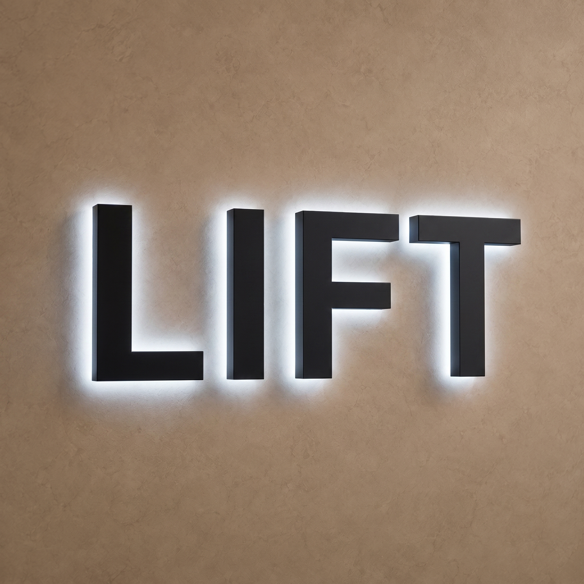 Lift Backlit Letter Sign