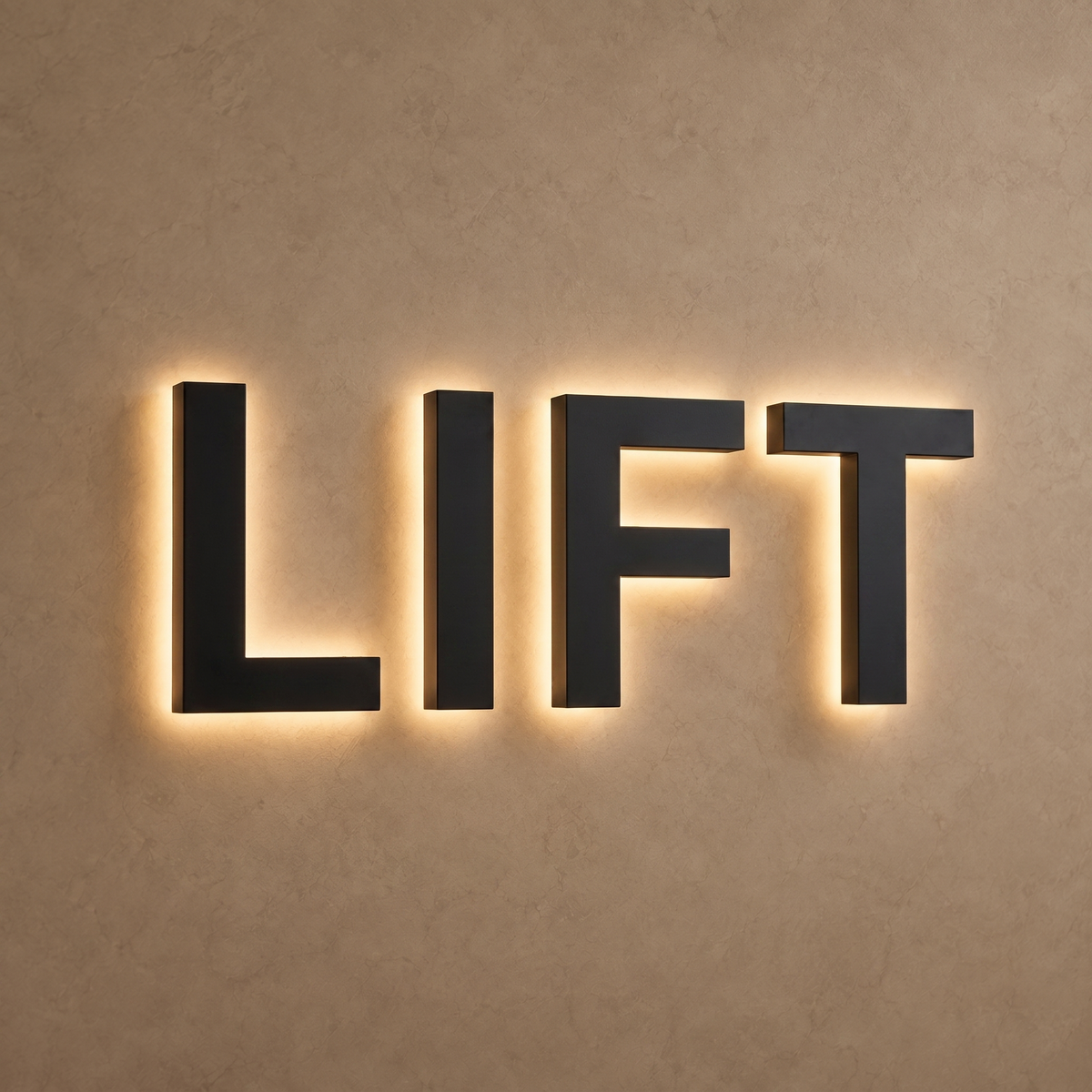 Lift Backlit Letter Sign