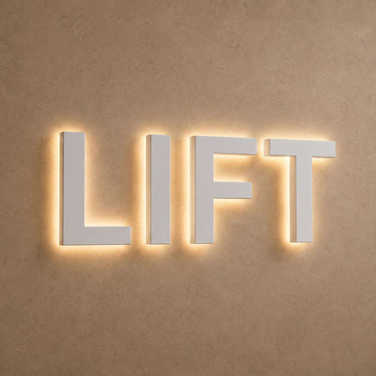 Lift Backlit Letter Sign