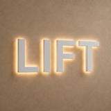 Lift Backlit Letter Sign