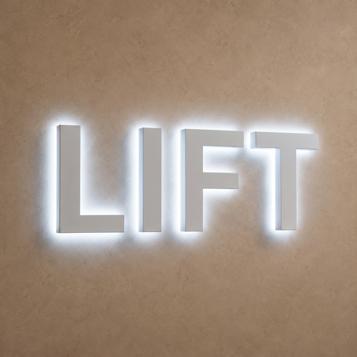 Lift Backlit Letter Sign