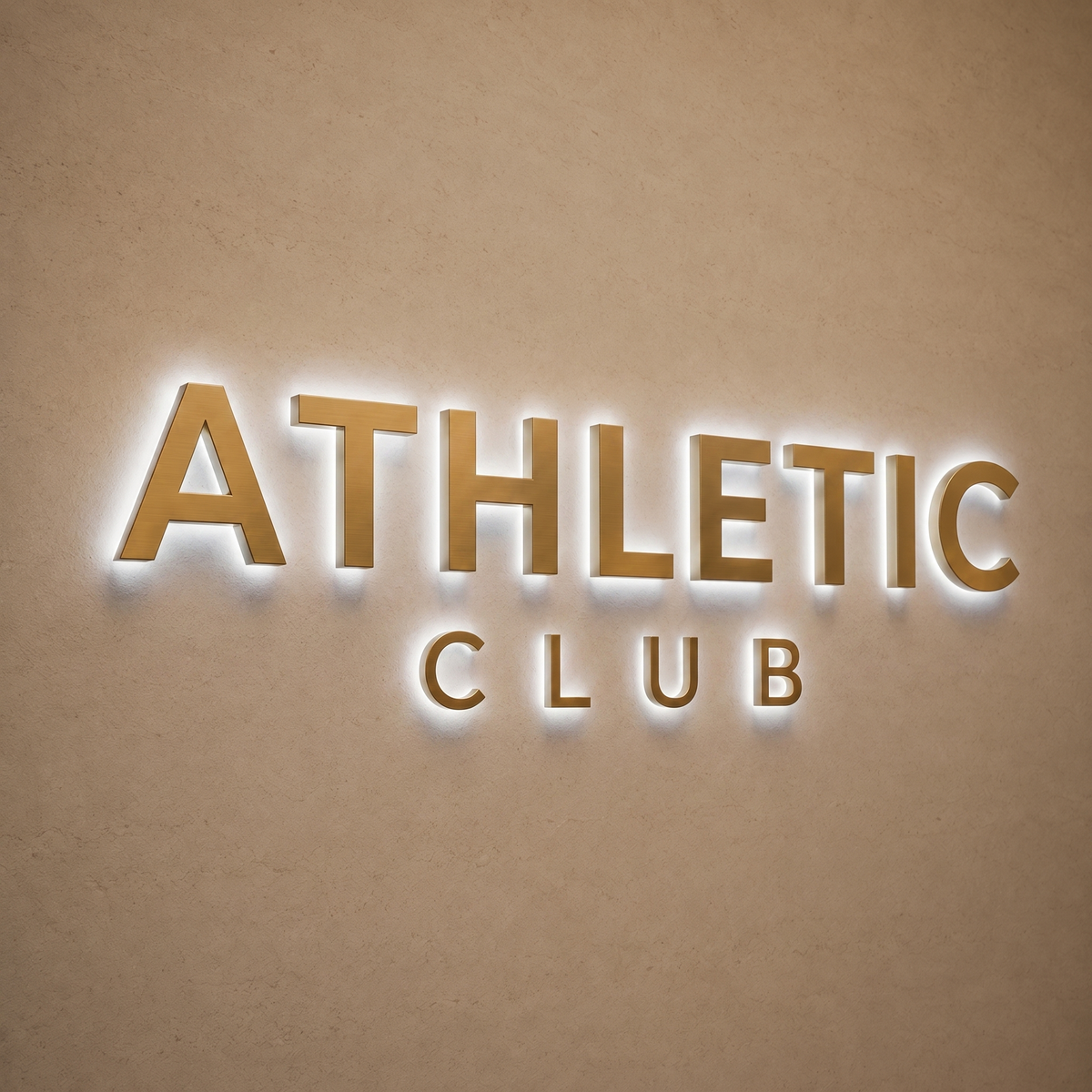 Athletic Club Backlit Letter Sign