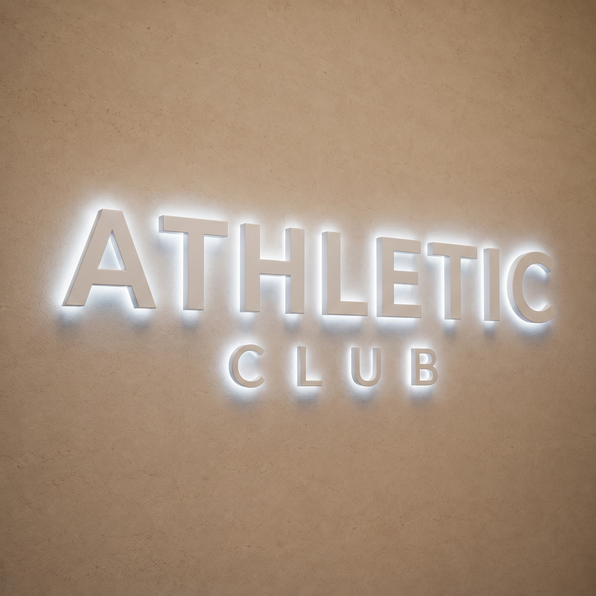 Athletic Club Backlit Letter Sign