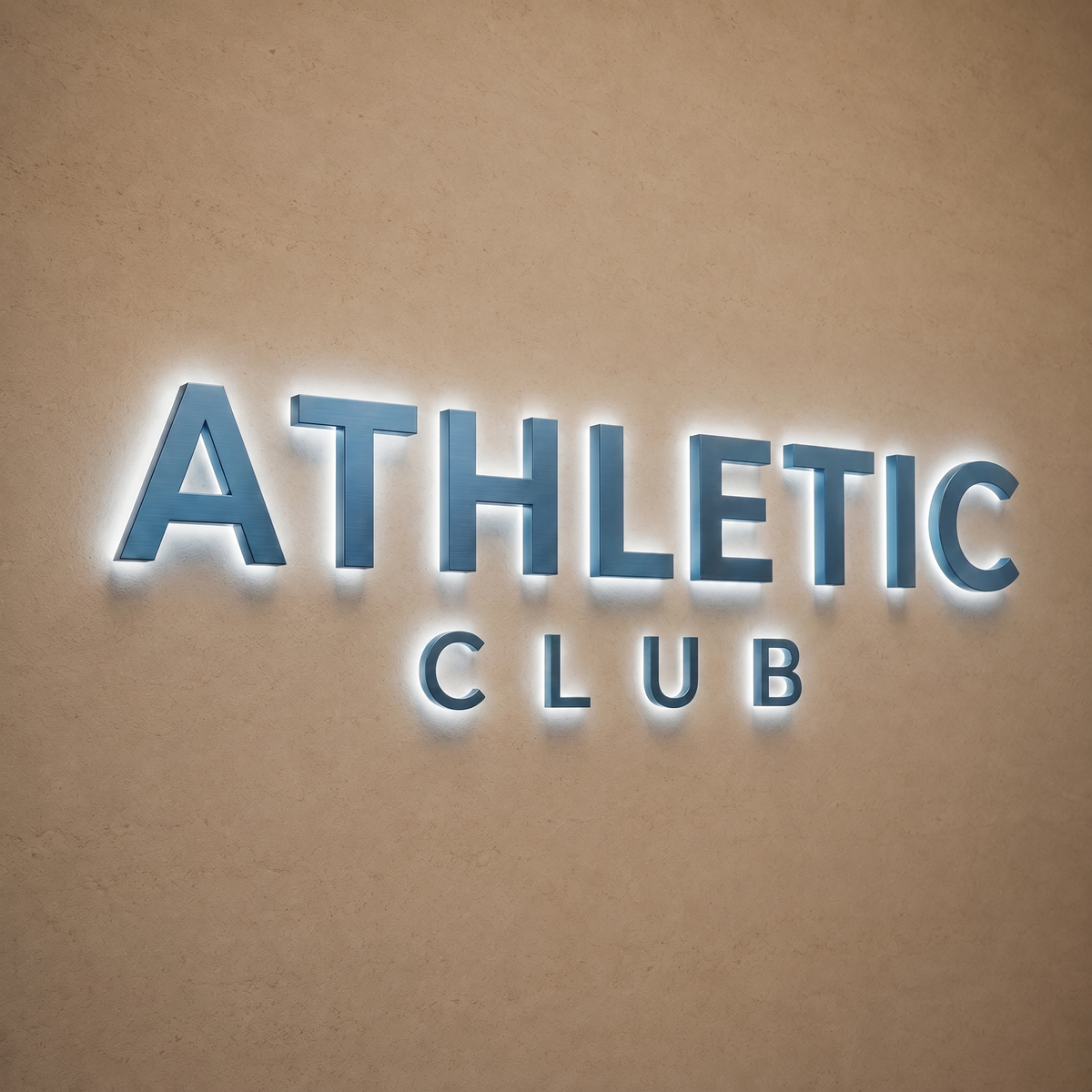 Athletic Club Backlit Letter Sign