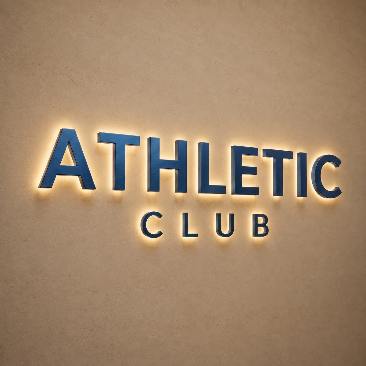 Athletic Club Backlit Letter Sign