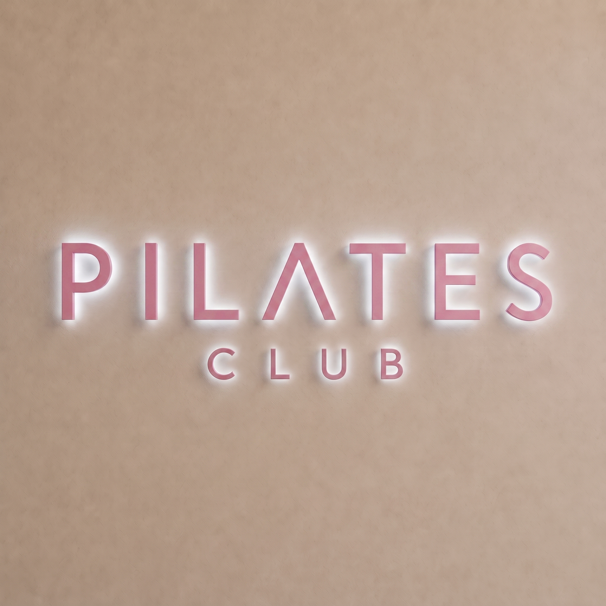 Pilates Club Backlit Letter Sign