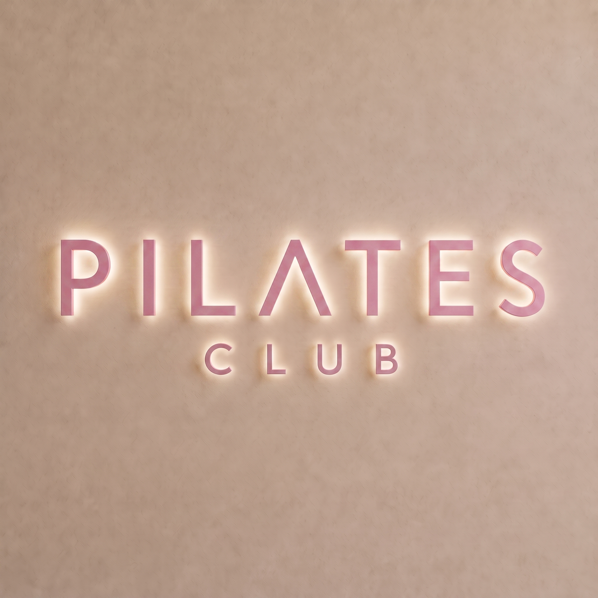 Pilates Club Backlit Letter Sign