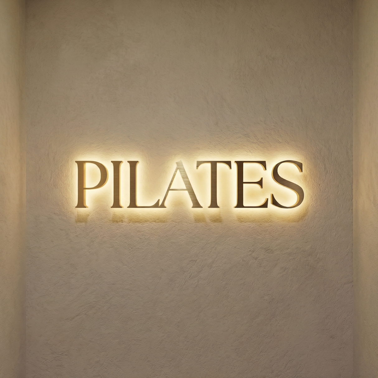 Pilates Backlit Letter Sign