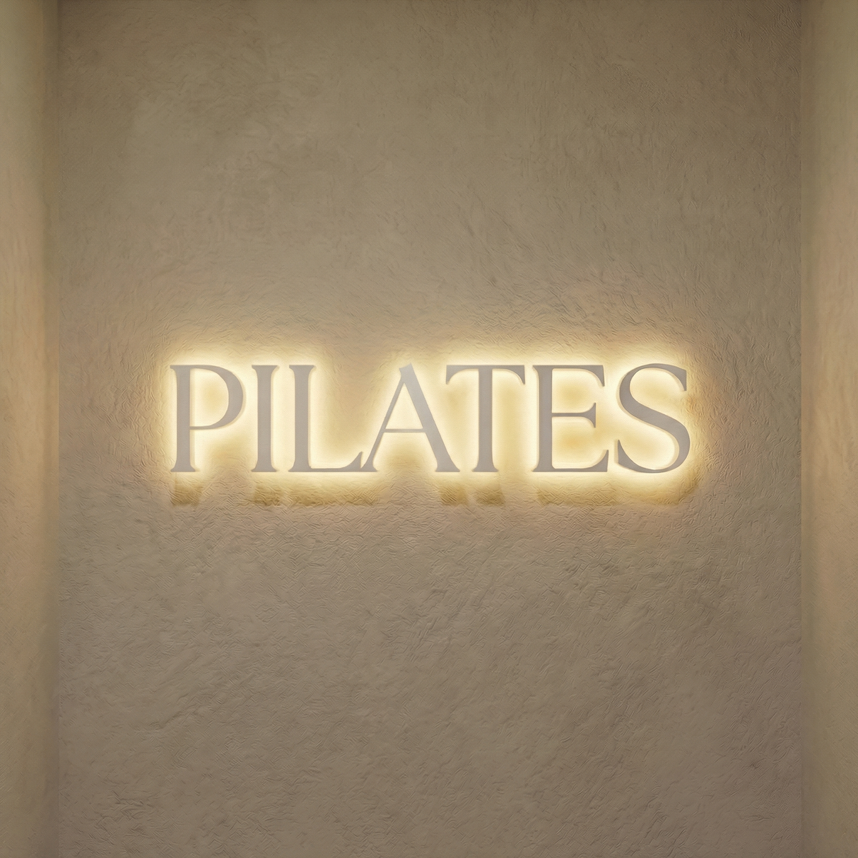 Pilates Backlit Letter Sign