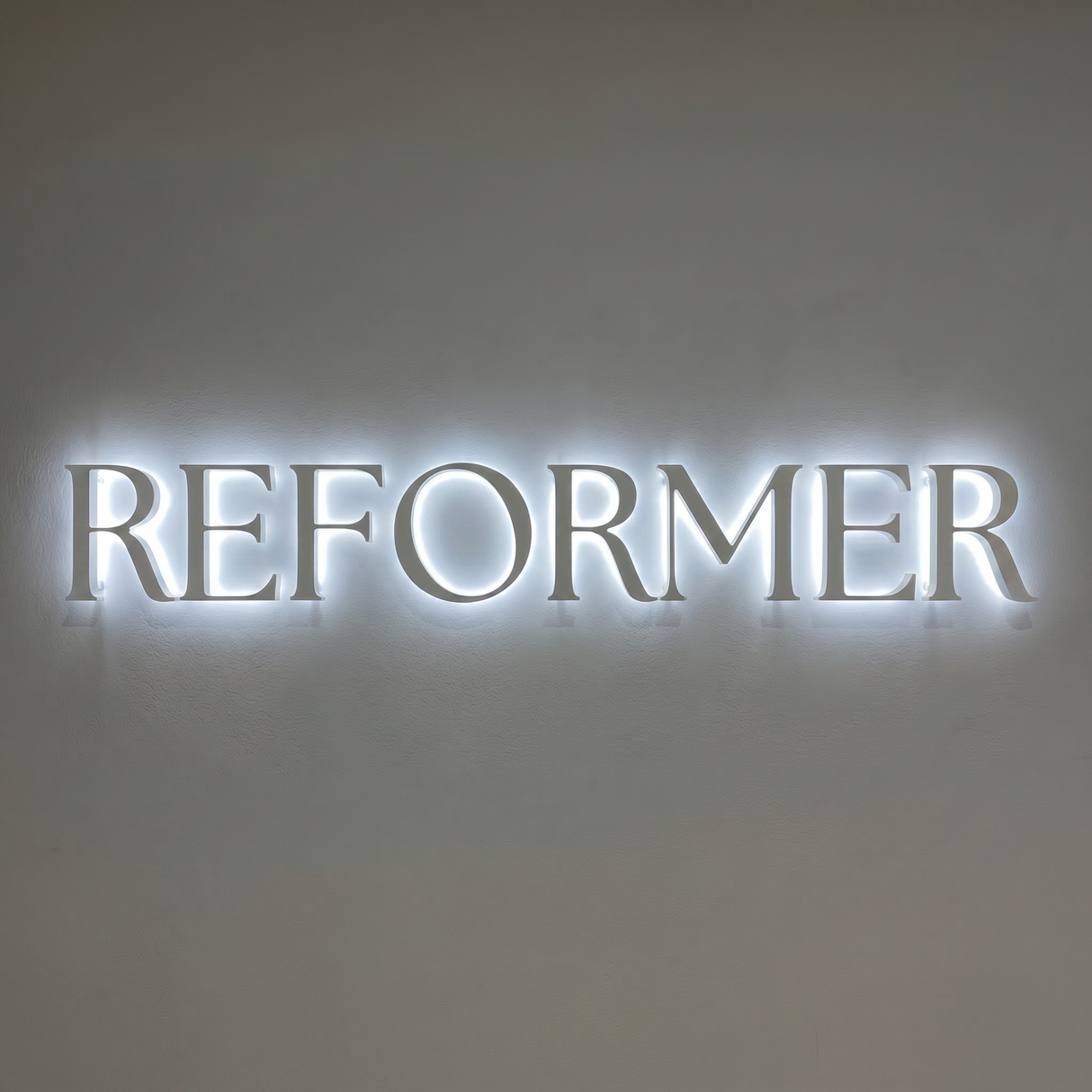 Reformer Backlit Letter Sign