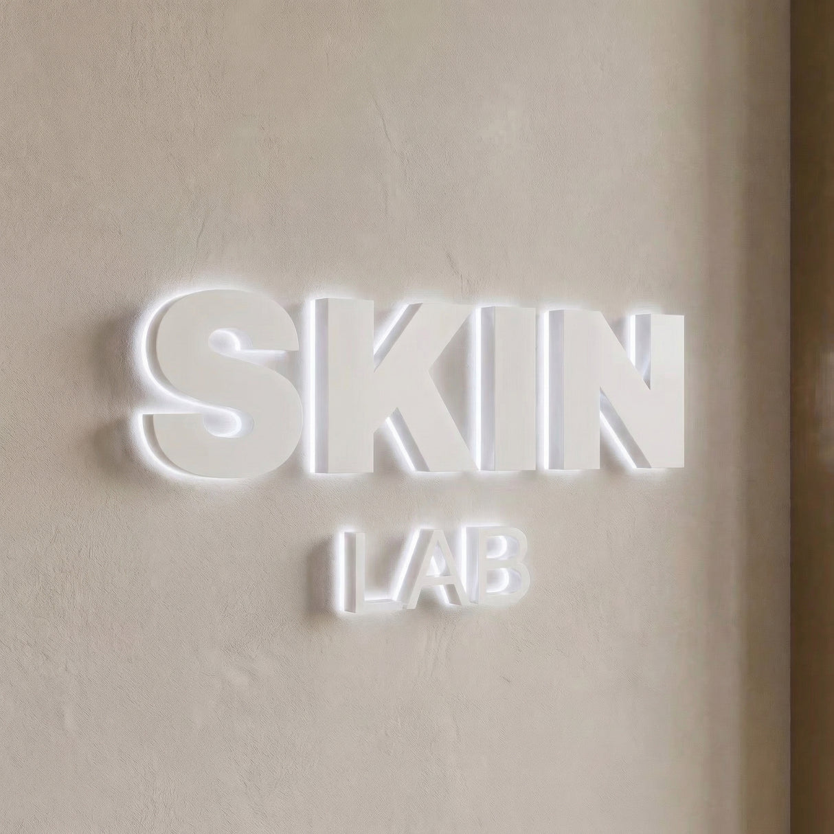Skin Lab Backlit Letter Sign